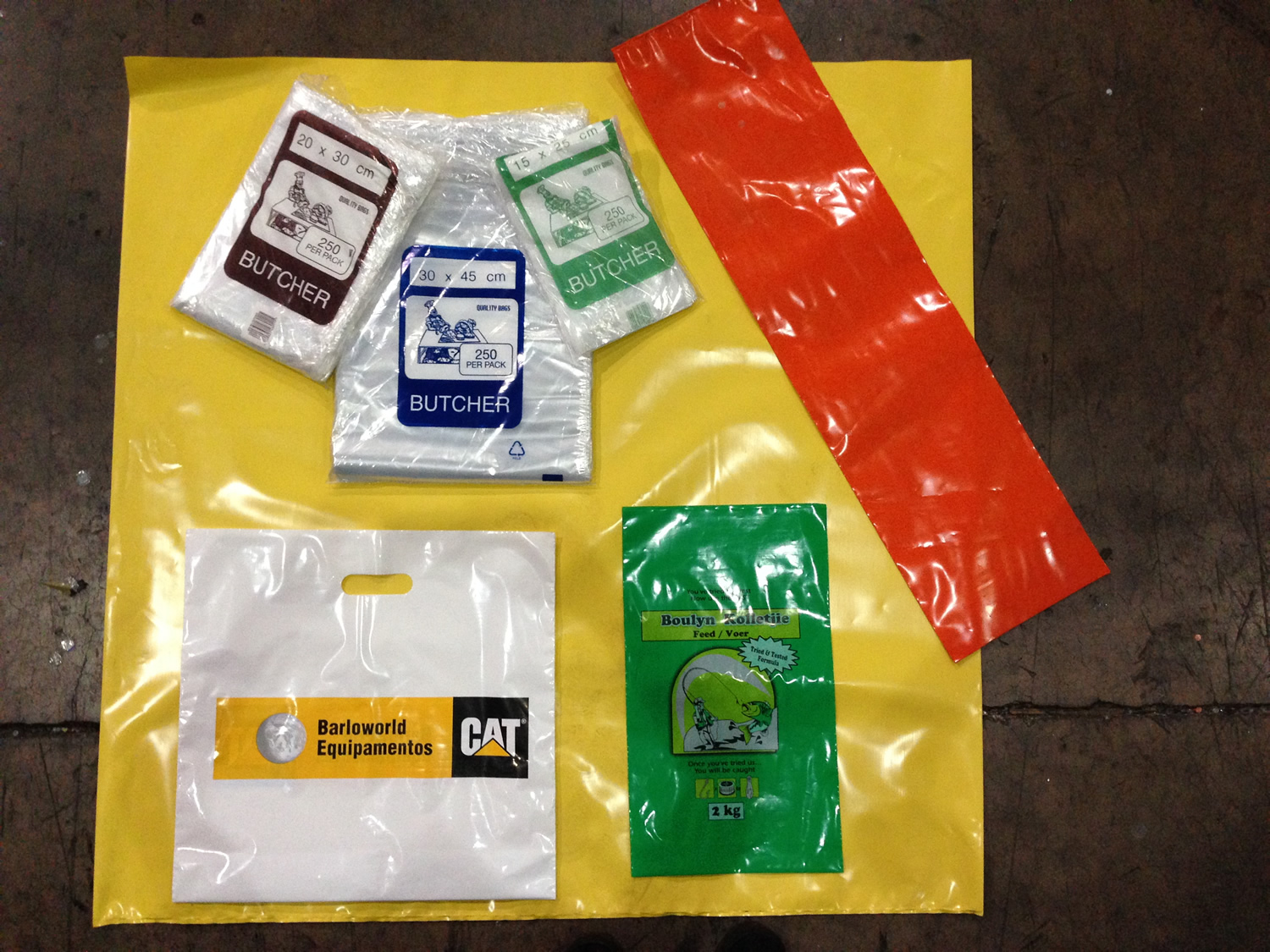 Plastic bags and barrier netting